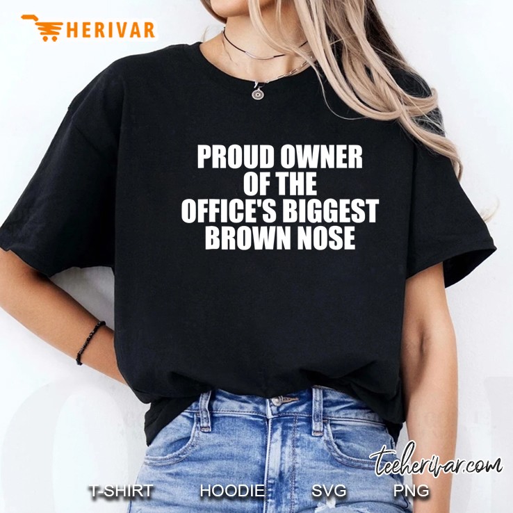 Funny Office Shirt Brown Nose Coworker Gag Gift Ladies Tee