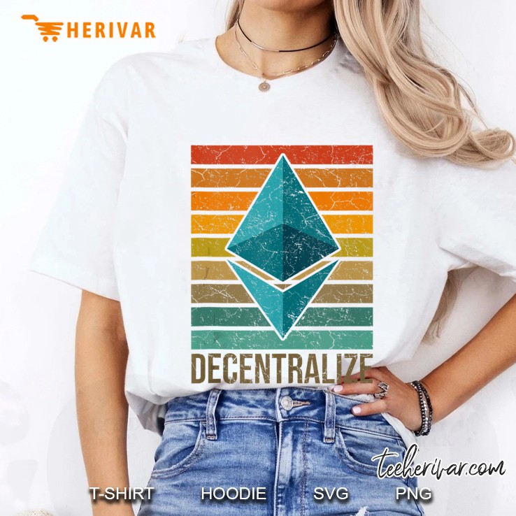 Ethereum-Decentralize Cryptocurrency Trader Investor Gift Tank Top Ladies Tee