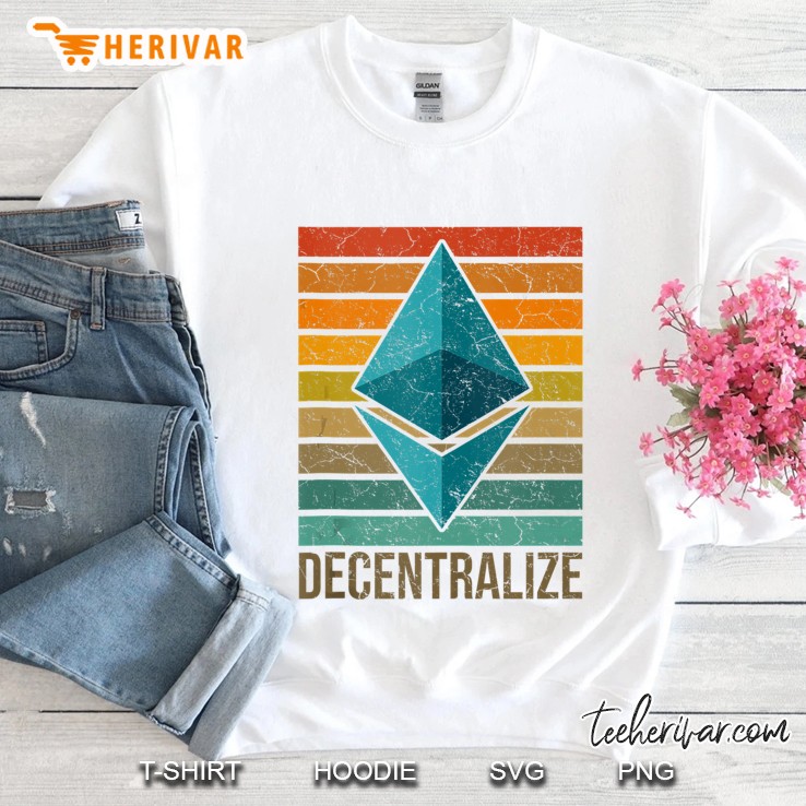 Ethereum-Decentralize Cryptocurrency Trader Investor Gift Tank Top Sweatshirt