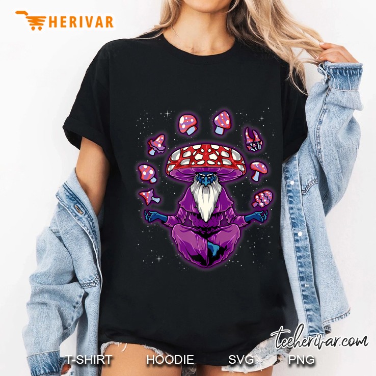 Funny Magic Mushroom Shroom Wizard Trippy Lsd Acid Trip Ladies Tee