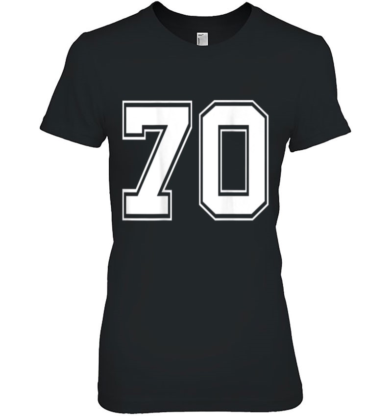 Number 70 Football Baseball Soccer Jersey Uniform
