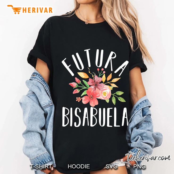 Futura Bisabuela Spanish Baby Announcement Great Grandma Ladies Tee