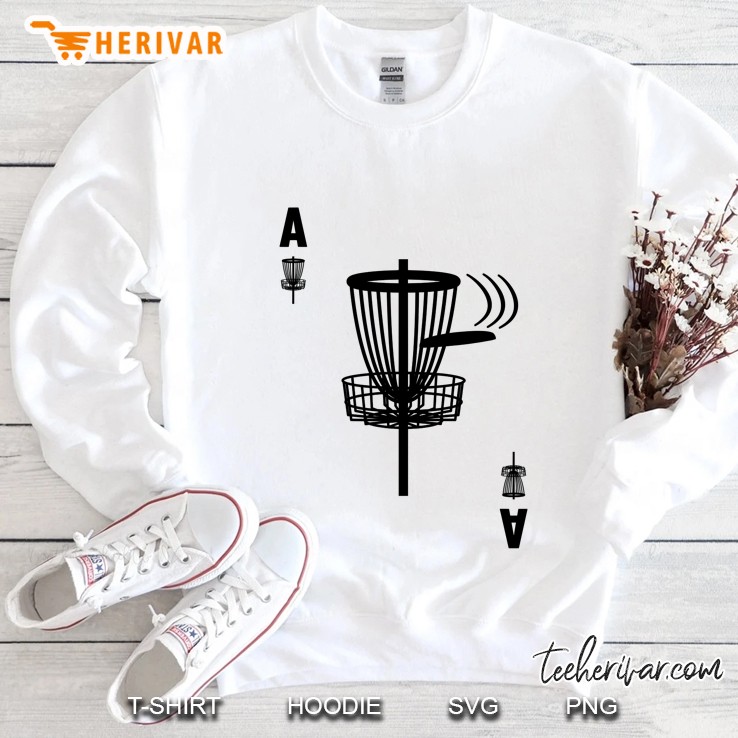 Frisbee Golf Hole In One Ace Card Funny Disc Golf Sweatshirt