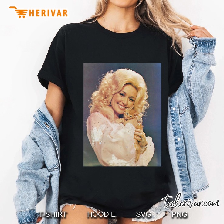 Dolly Funny Parton With Cat Ladies Tee