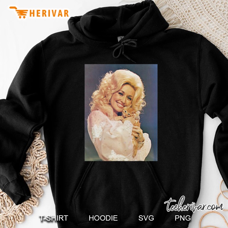 Dolly Funny Parton With Cat Hoodie
