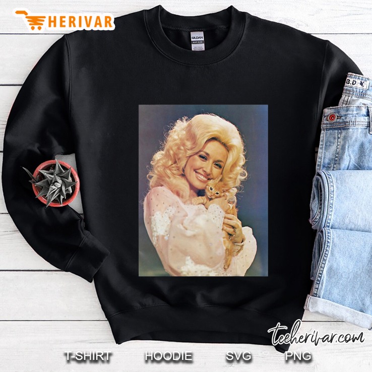 Dolly Funny Parton With Cat Sweatshirt