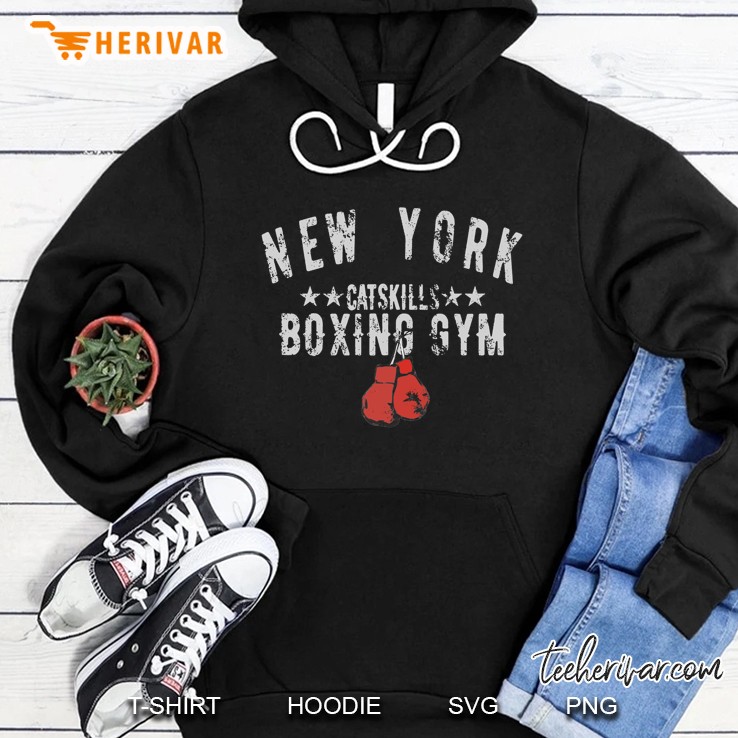 Catskills New York Retro Boxing Gym Hoodie