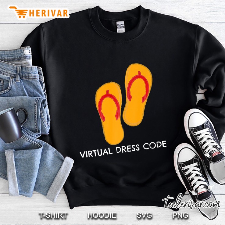 Virtual Teacher 2021 Work From Home Funny Flip Flops Sweatshirt