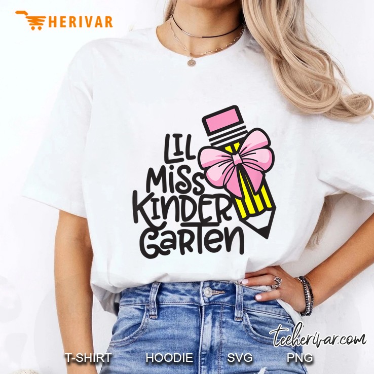 Kids Little Miss Kindergarten Shirt Back To School First Day Ladies Tee