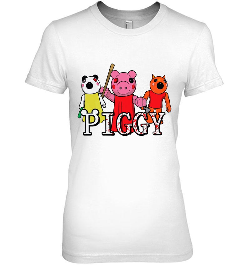 Piggy With Bat Video Game Pig Gamer Survival Roblox T Shirts, Hoodies ...