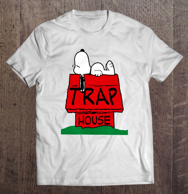 sneaker tees shirts Black Snoopy Trap House