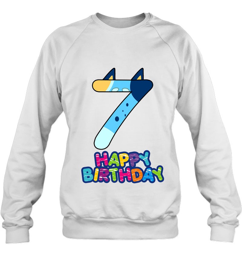 7Rd Birthday 7Th Birthday Bluey Sweatshirt