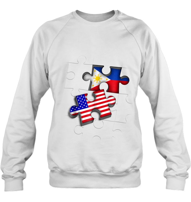 Filipino American Philippines Flag Puzzle Sweatshirt