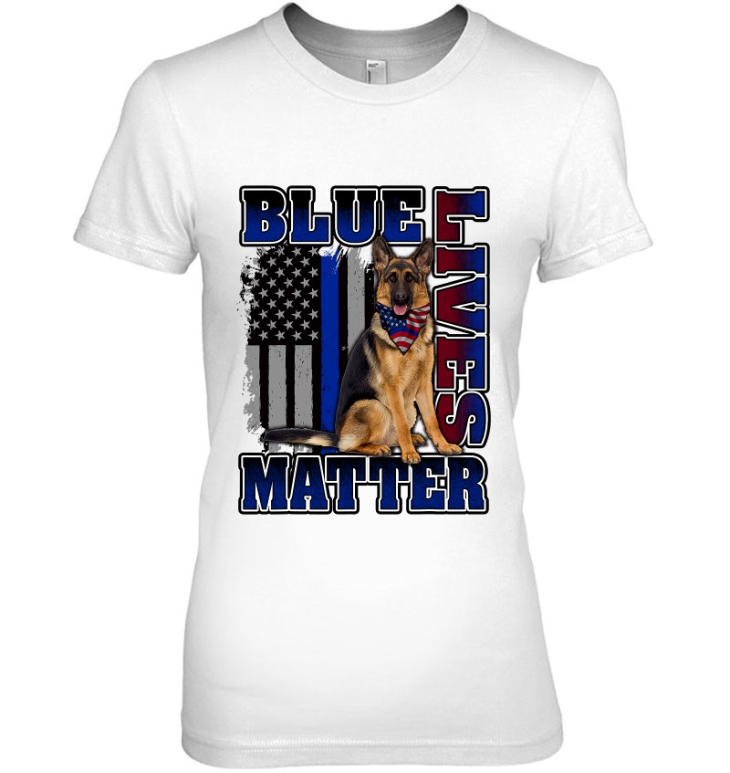 Police Officer K9 Dog Shirt Blue Lives Matter Blue Line Flag Mugs