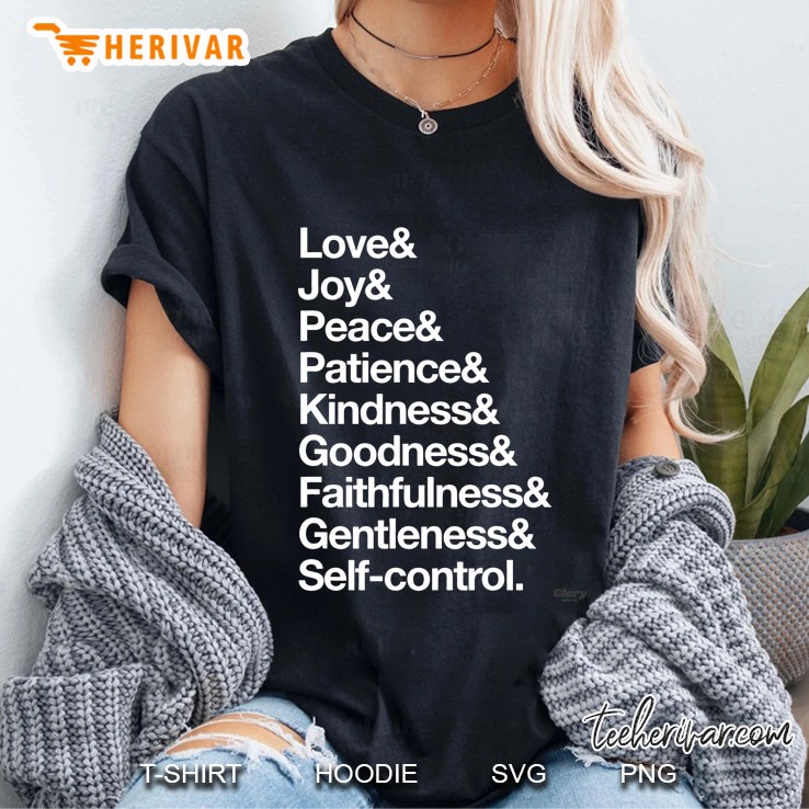 Fruit Of The Holy Spirit Love & Joy & Peace & Patience Ladies Tee