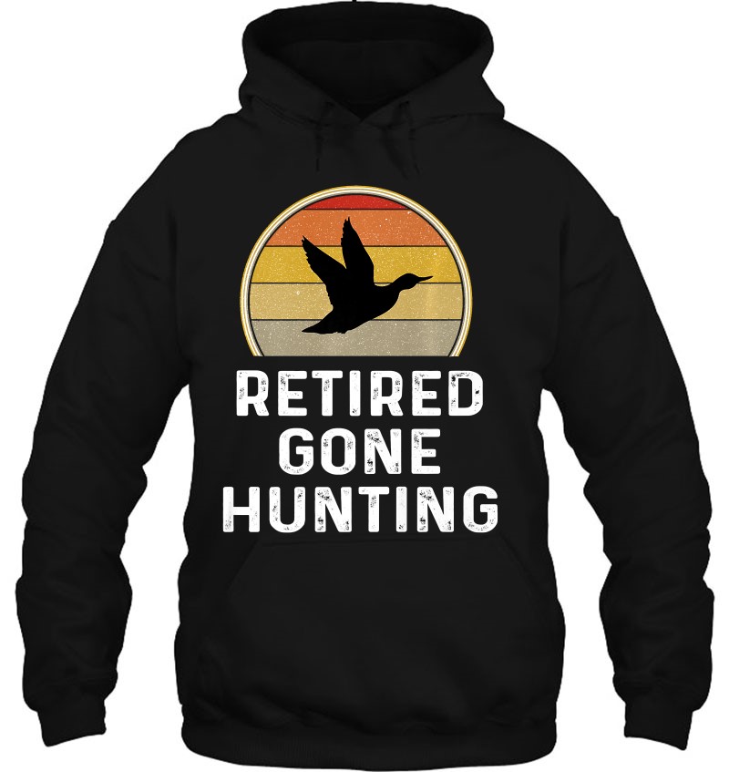 Mens Duck Hunter Gifts Funny Duck Retired Gone Hunting Shirt Premium Mugs