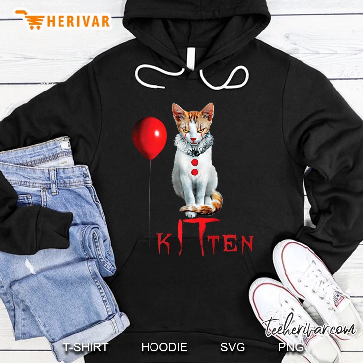 Clown Cat Kitten Halloween Costume Hoodie