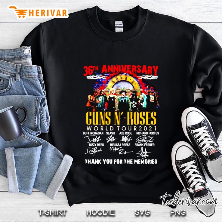 36Th Anniversary Guns N Roses World Tour 2021 Signatures Sweatshirt