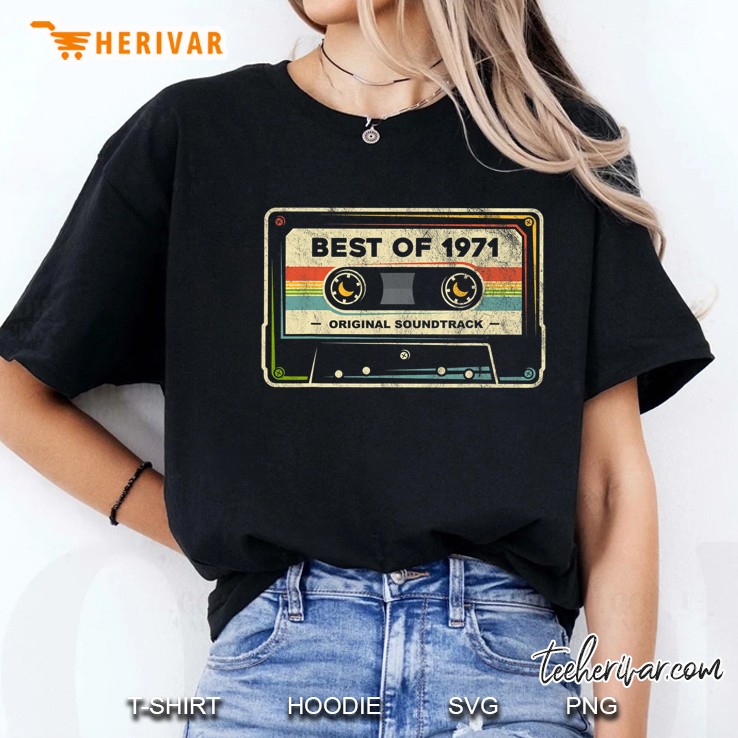 Retro Best Of 1971 Mixtape Vintage 50Th Birthday Cassette Ladies Tee