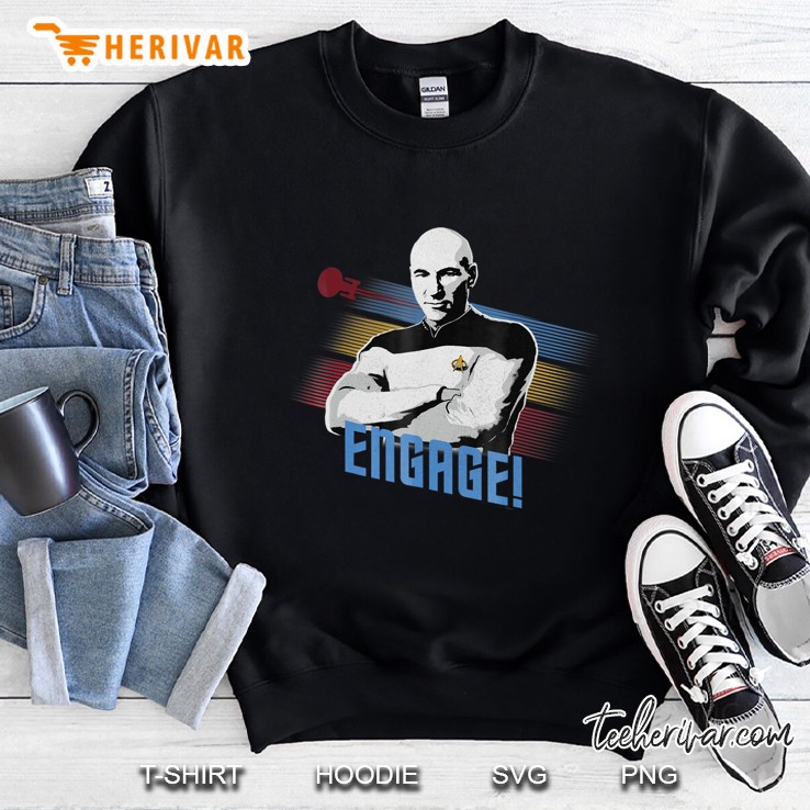 The Next Generation Captain Picard Engage Graphic Sweatshirt