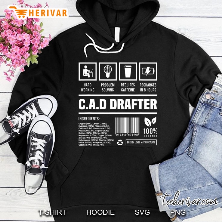 Cad Drafter Gift Idea Funny Hoodie