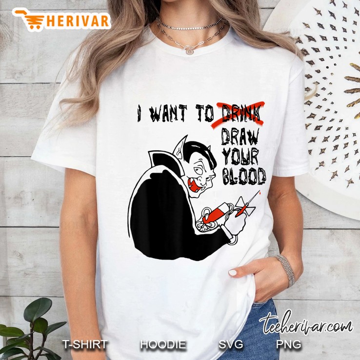 Vampire Design For Phlebotomists And Phlebotomy Students Ladies Tee