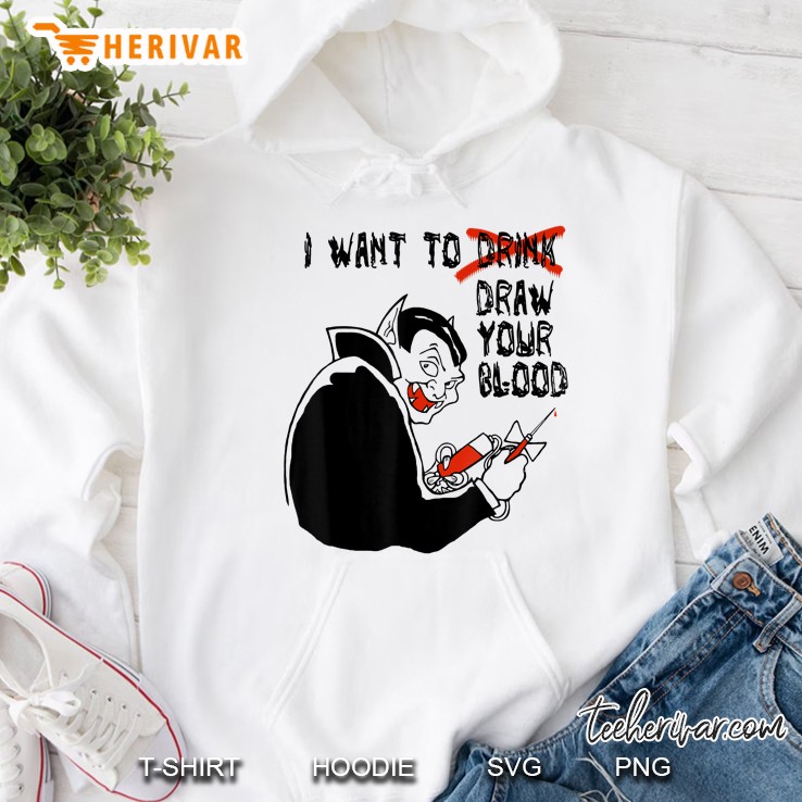 Vampire Design For Phlebotomists And Phlebotomy Students Hoodie