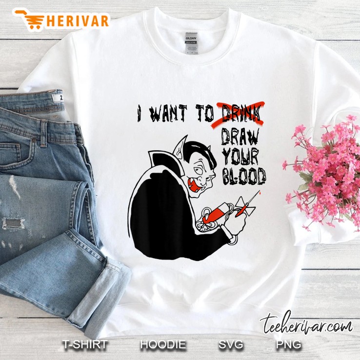 Vampire Design For Phlebotomists And Phlebotomy Students Sweatshirt