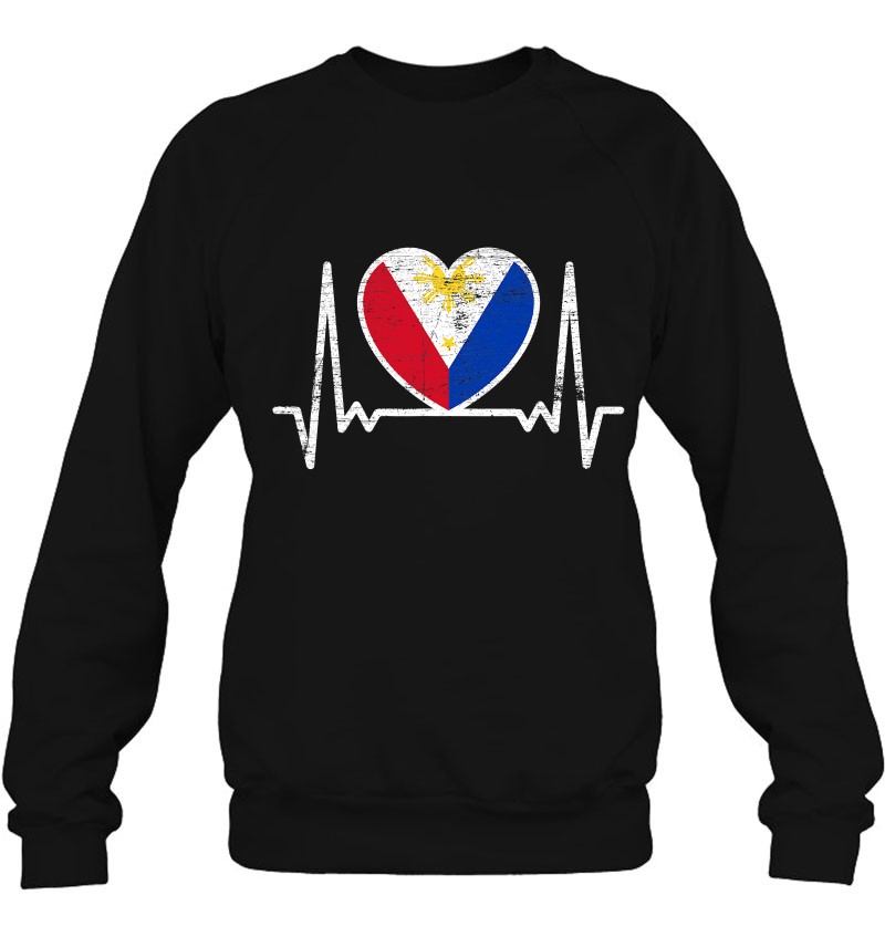 Filipino Heartbeat Philippines Republic Of The Philippines Sweatshirt