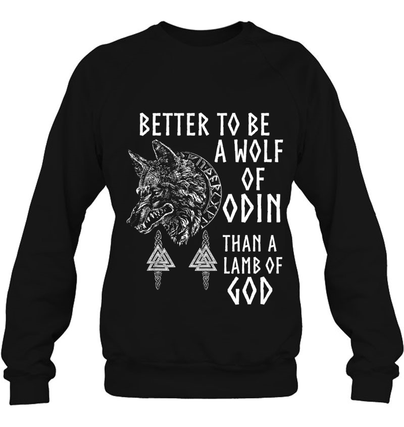 Vikings Wolf Rune Circle Wolf Of Odin Norse Mythology Sweatshirt