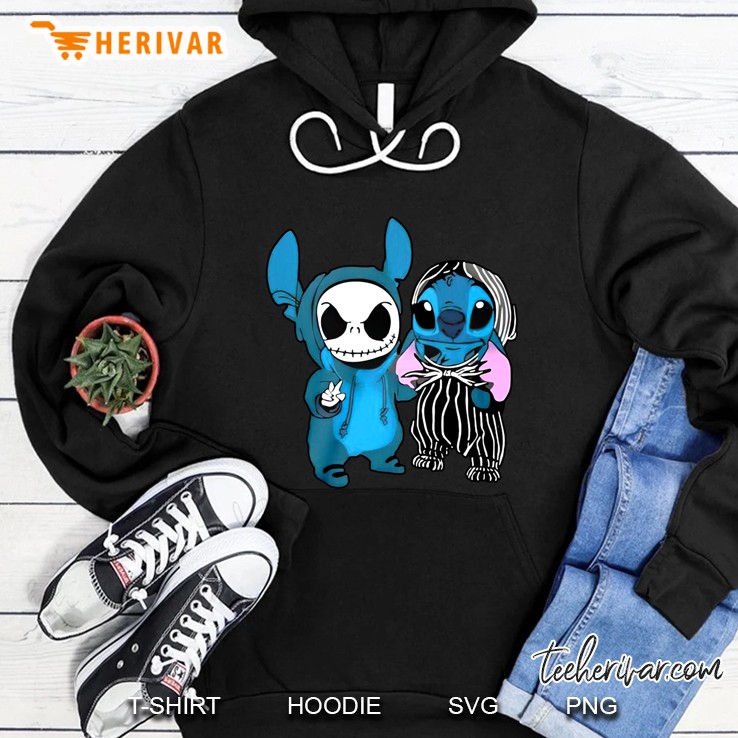Jack Skellington Stitch We Are Best Friends Halloween Hoodie