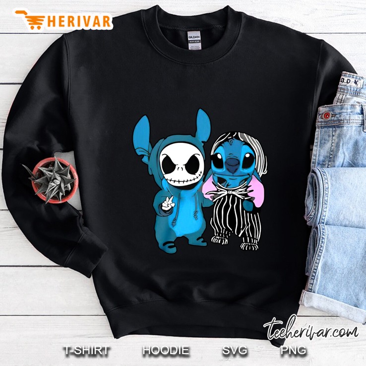 Jack Skellington Stitch We Are Best Friends Halloween Sweatshirt