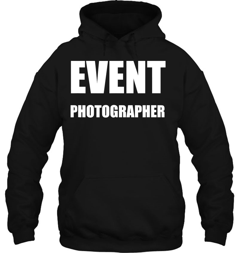 Event Photographer Front Back Print Official Uniform Work Hoodie
