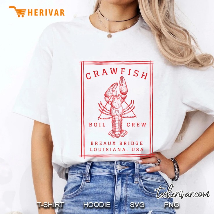 Crawfish Crew Breaux Bridge Retro Cajun Seafood Gift Ladies Tee