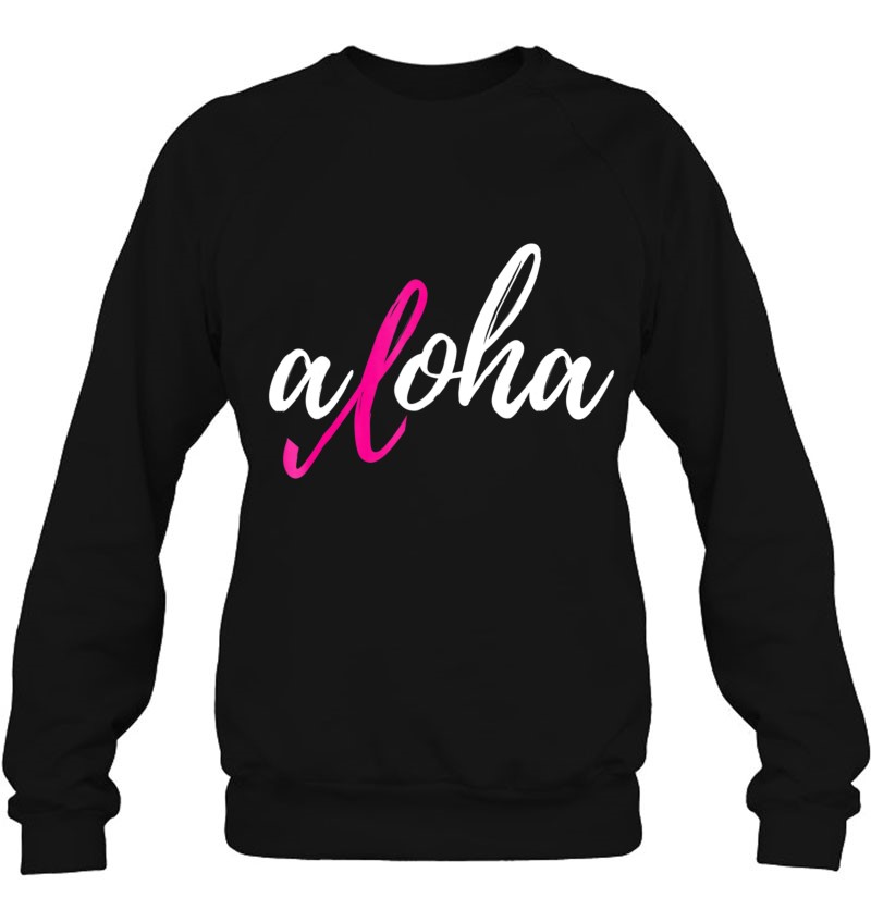 Aloha Pink Ribbon Breast Cancer Awareness Sweatshirt
