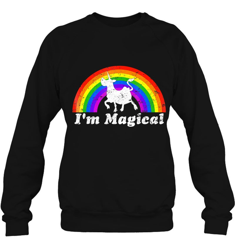 I'm Magical Rainbow Unicow Shirt Funny Cow Unicorn Tee Sweatshirt