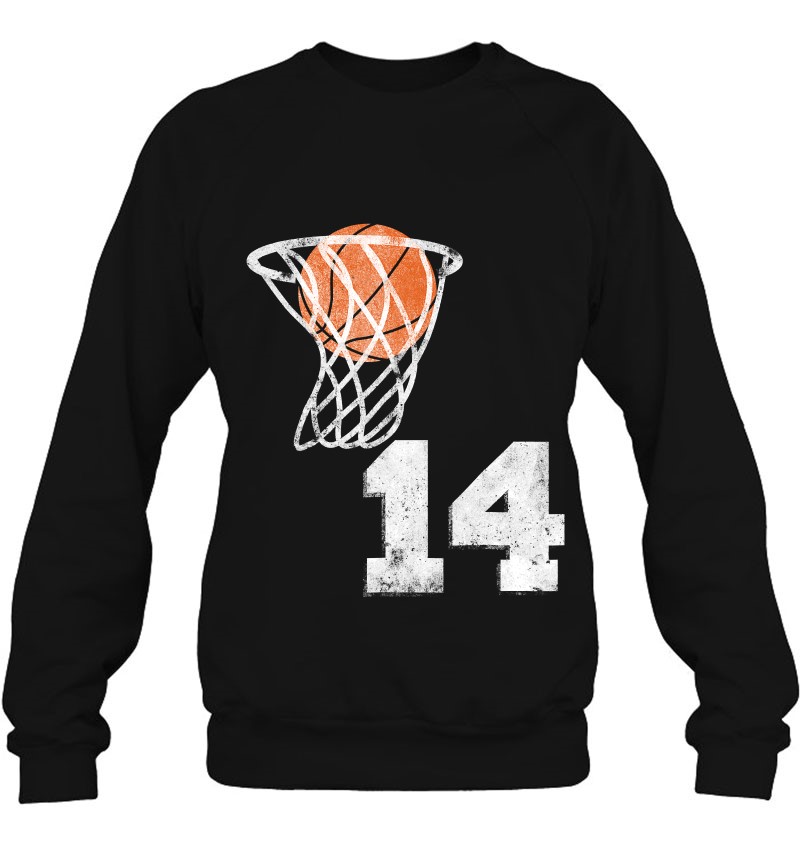 Vintage Basketball Jersey Number 14 Player Number Sweatshirt