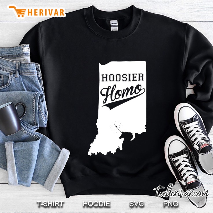 Hoosier Homo Indiana Map State Sweatshirt