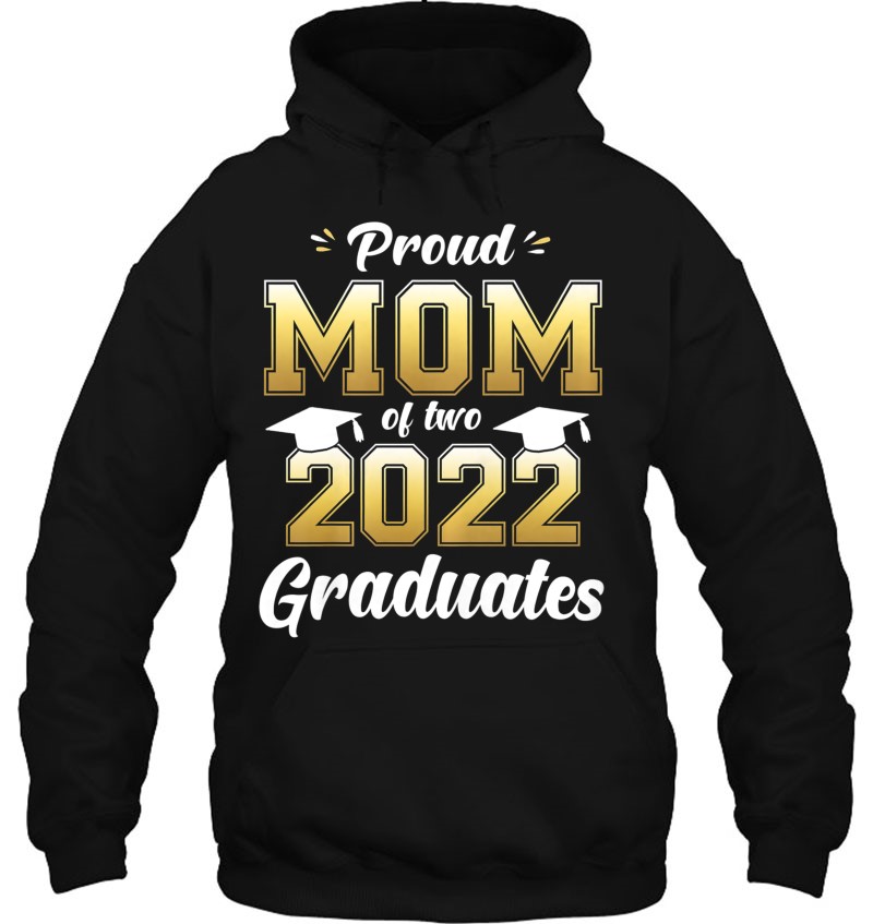Proud Mom Of Two 2022 Graduates Shirt Senior 22 Twins Mommy Mugs