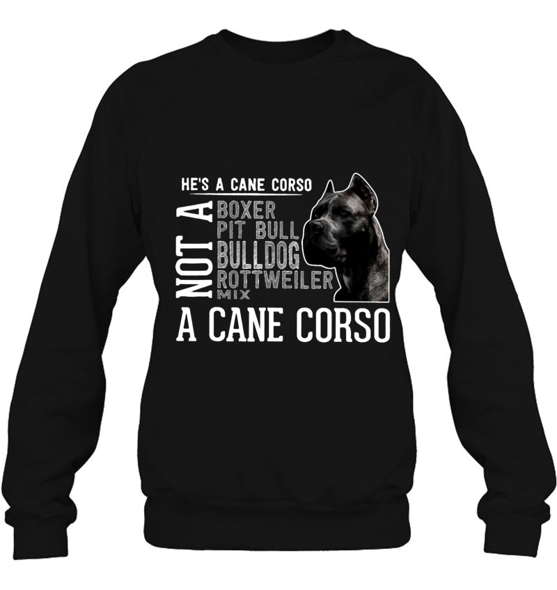 He's A Cane Corso Not A Boxer Pit Bull Bulldog Rottweiler Mix Dog Lover Sweatshirt