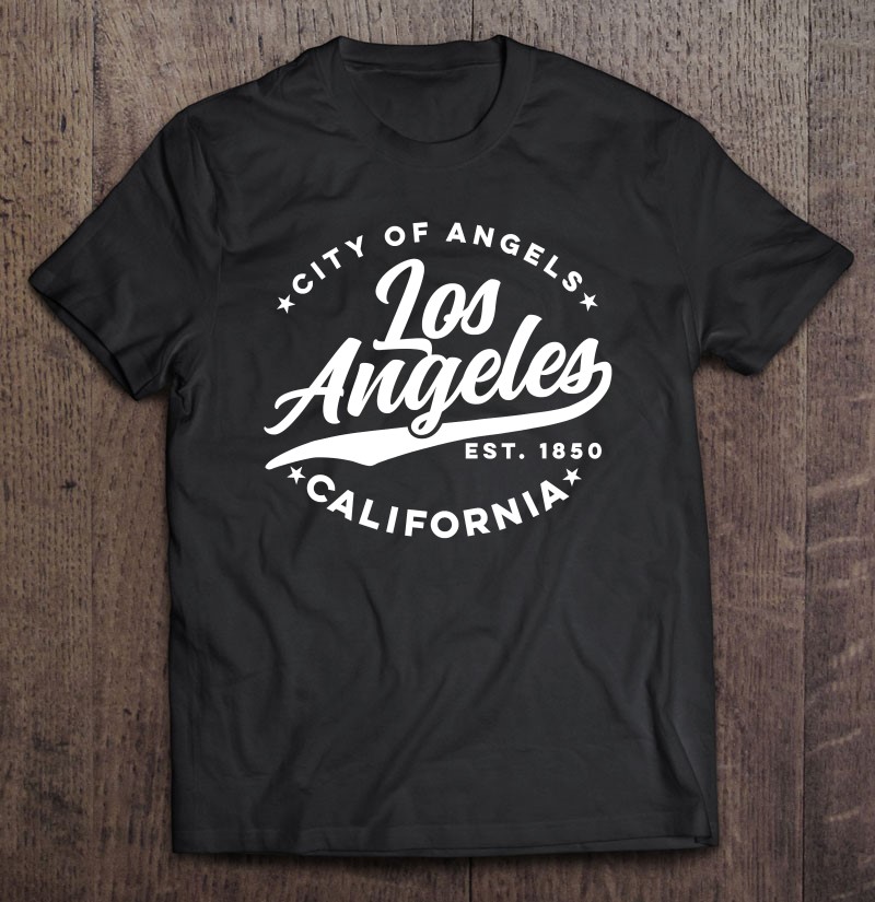 Vintage Los Angeles City Of Angels California White Text