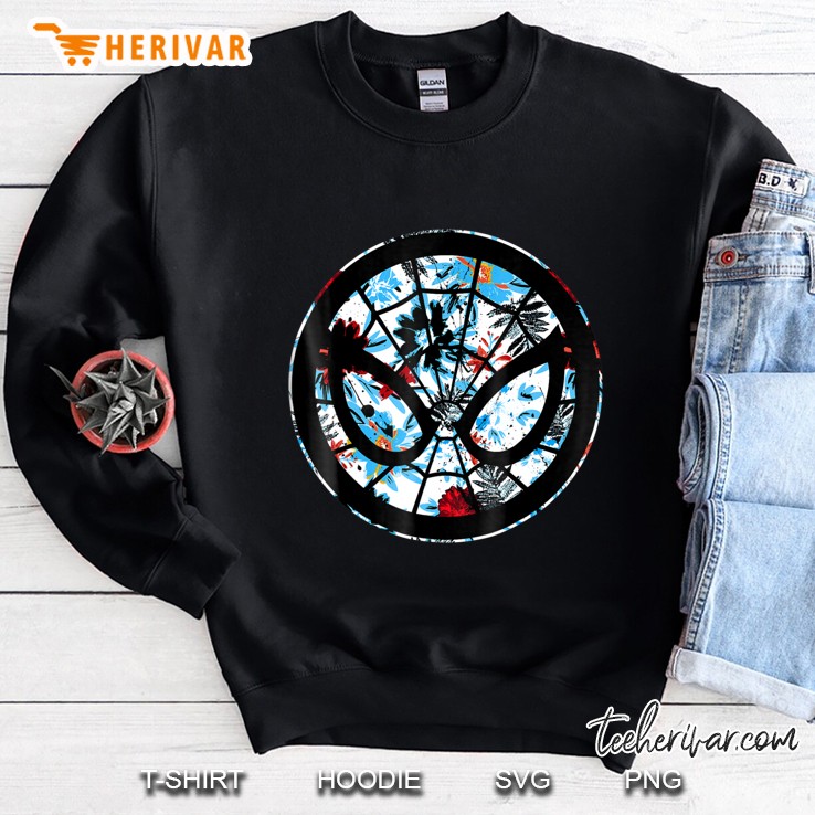 Marvel Spider Man Mask Symbol Tropical Graphic Sweatshirt