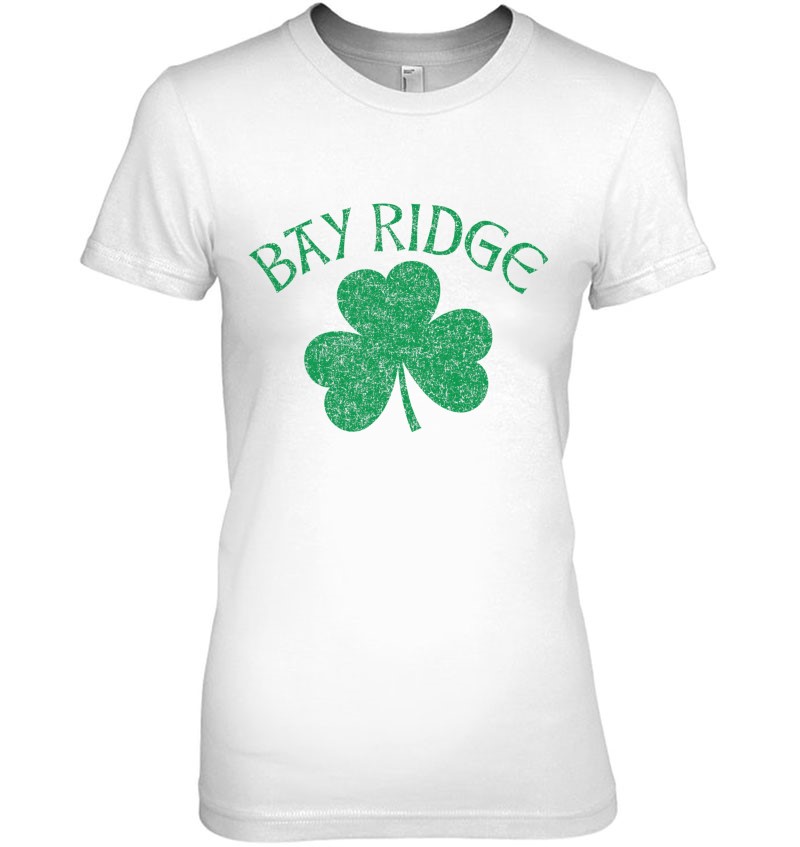 Bay Ridge Brooklyn Ny Irish Shamrock Distressed Green Print Mugs