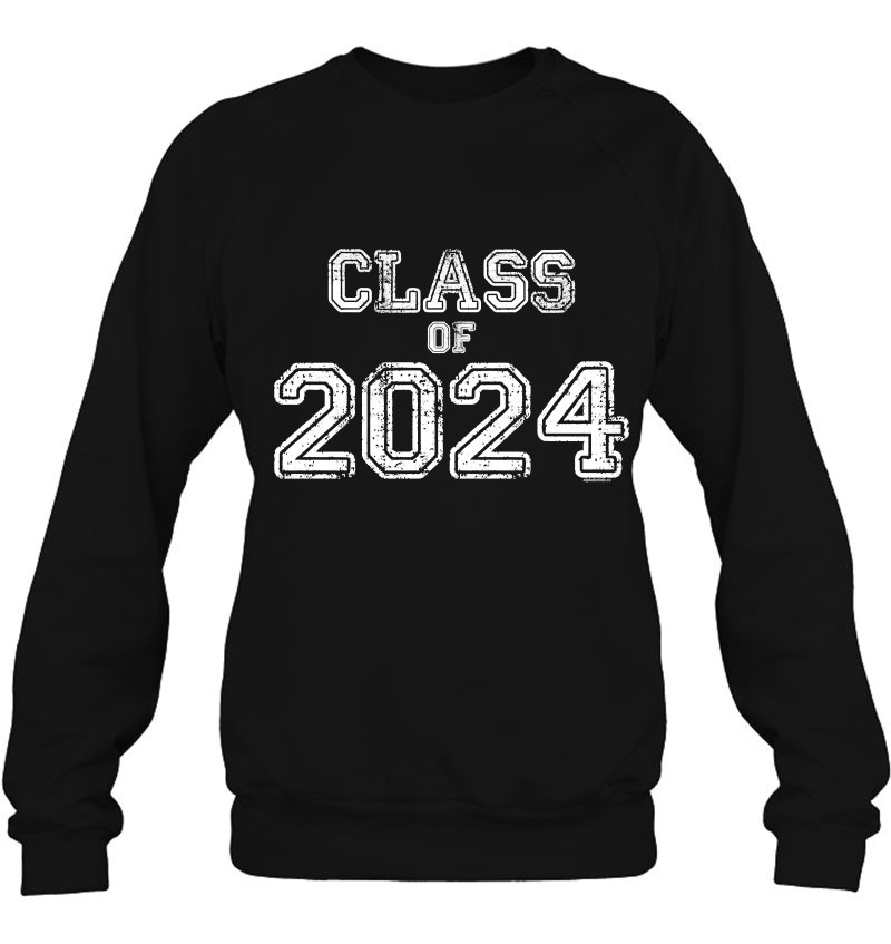 Class Of 2024 Senior 2024 Graduation Vintage School Spirit Sweatshirt