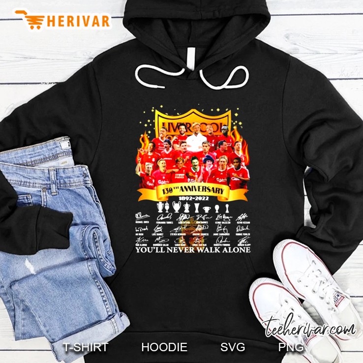 Liverpool 130Th Anniversary 1892 2022 Signatures Hoodie