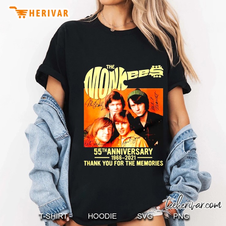 The Monkees 55Th Anniversary 1966-2021 Signatures Ladies Tee