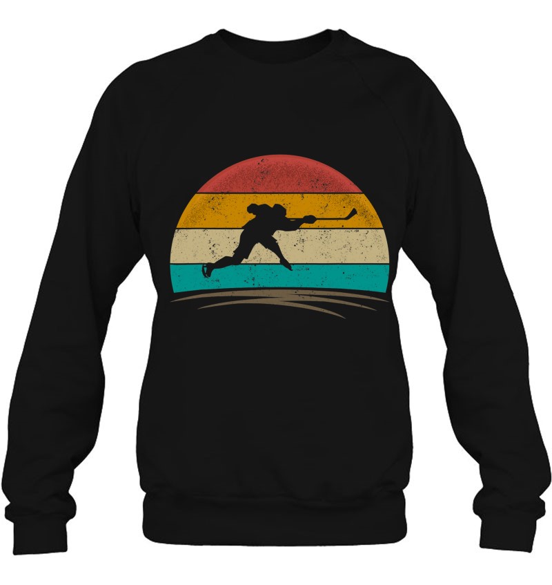 Hockey Retro Vintage 70S Hocker Player Lover Gift Men Sweatshirt
