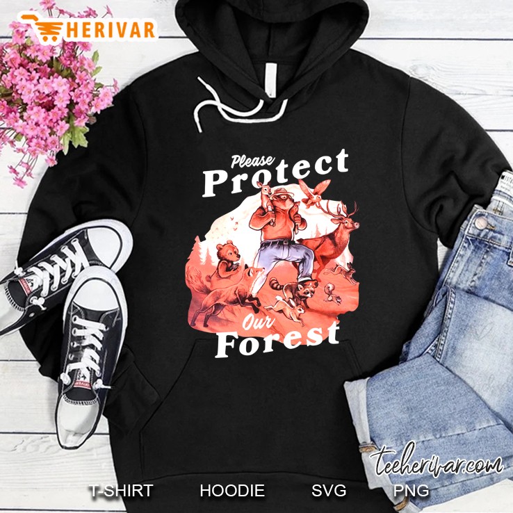 Please Protect Our Forests Smokey Bear Artwork Hoodie