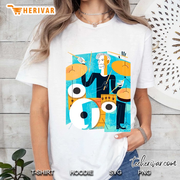 Poster Rip Charlie Watts Drummer Ladies Tee