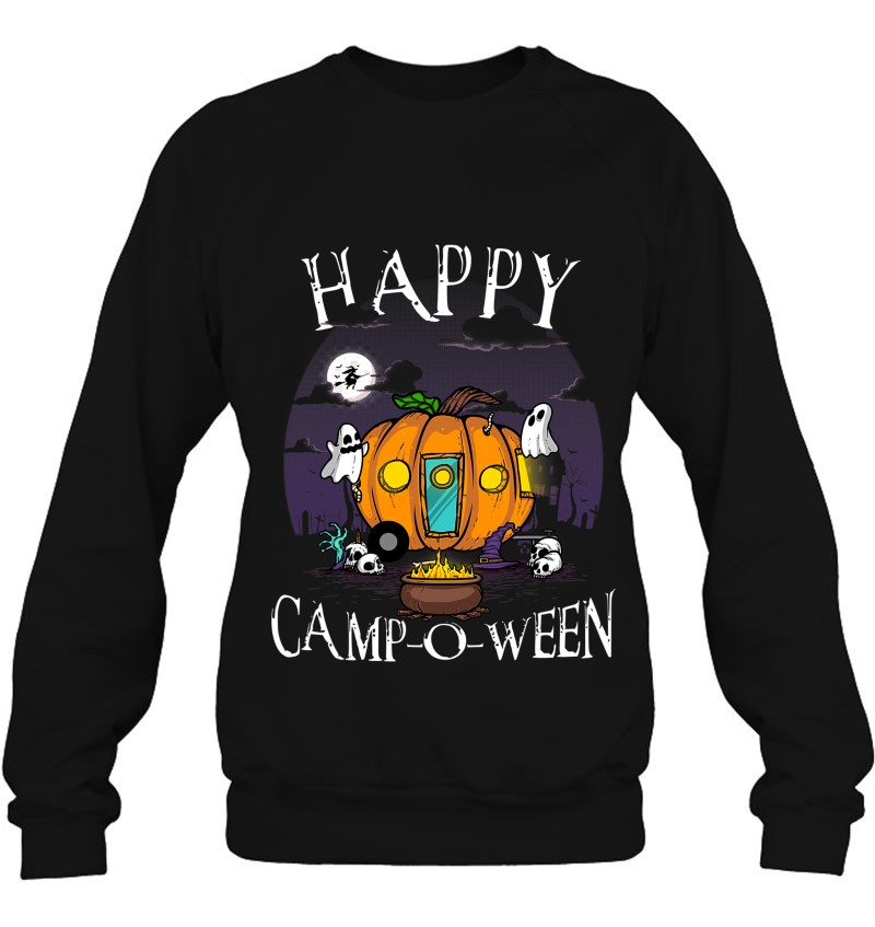 Funny Halloween Camping Gift For Kids Cool Happy Camp Camper Sweatshirt